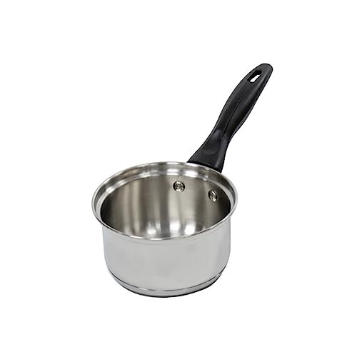 Blackmoor 69809 14cm Stainless Steel Milk Pan/Cool Touch Bakelite Handle/All Hob Types Including Induction, Gas and Electric