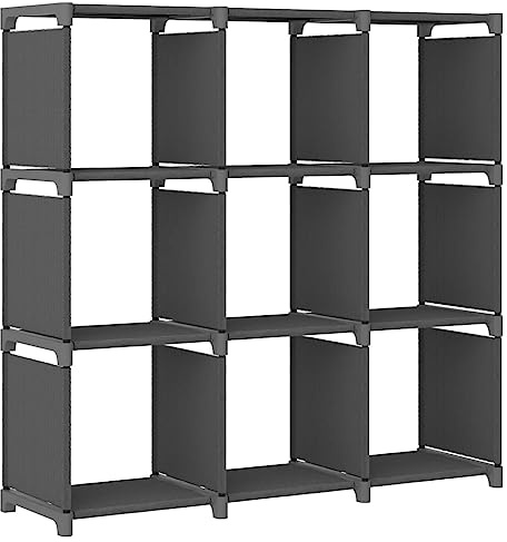 vidaXL Würfel-Regal 9 Fächer Grau 103x30x107,5 cm Stoff
