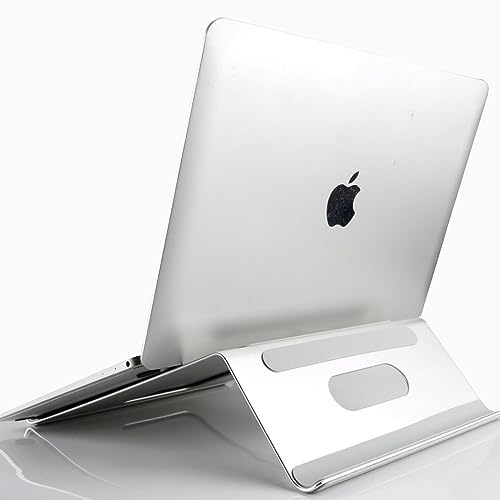 ORELEC Aluminium Laptop Stand With Ventilation Non Slip, Ergonomic, compatible with MacBook Air Pro, Dell, HP, Lenovo, Samsung, IPad (11-17 Devices)