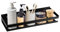 Duschablage ohne Bohren Schwarz Duschregal, Badregal ohne Bohren, SUS304 Edelstahl Selbstklebend Badezimmer Regal, 40cm Duschkorb für Badezimmer Shampoo und Duschgel und Küchen Metall Wandregal