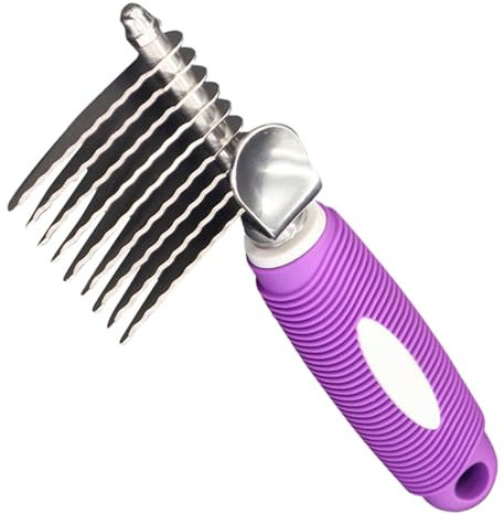 Chaies Spazzola depilatoria per animali domestici, spazzola depilatoria per cani | spazzola per la caduta dei capelli – spazzola per la cura del per animali domestici, pettine in metallo