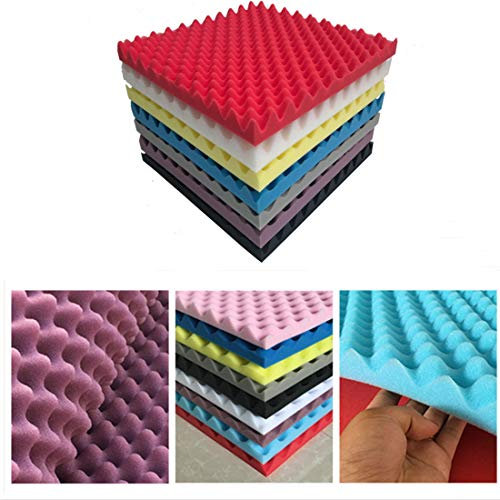 Pannelli acustici fonoassorbenti, pannelli in schiuma acustica, confezione da 24, 30×30×2,5 cm, 12X 12X1, pannelli in schiuma cuneiforme for studio acustico insonorizzante, pannelli da parete