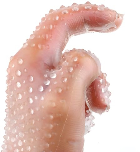 SM Sex Gloves Sex Massage Gloves G-Spot Clitoral Stimulator Finger Covers Erotic Masturbation Toy Finger Sleeve Soft Silicone Sex Toy Stimulation for Women Vaginal Anal for Couples