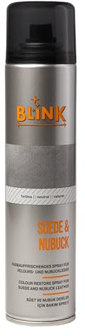 BLINK Wildleder & Nubuk Pflege Spray 250 ml – Farblos – Schuhpflege Spray für Wildleder, Veloursleder & Nubuk – Reinigt, erneuert & frischt Farben auf