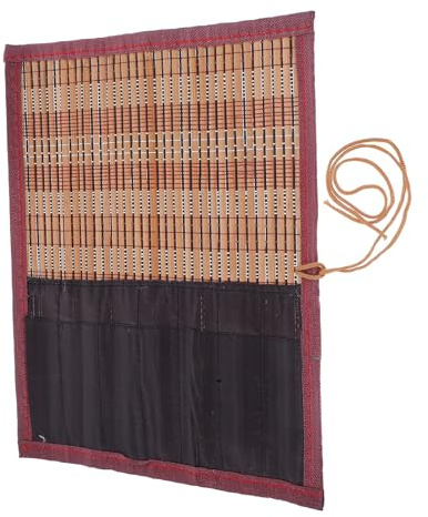 TOYANDONA Étui à Pinceaux Enroulable en Toile de Bambou pour Artistes