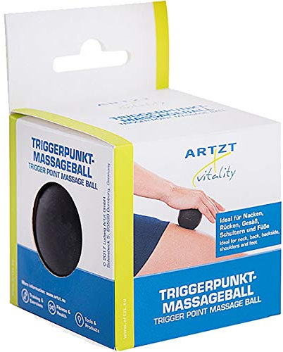 ARTZT vitality Massageball Triggerpunkt Massageball Schwarz, 6 cm