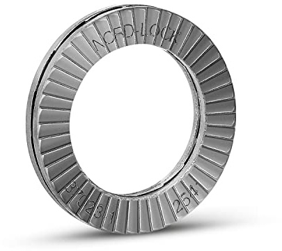Rondelle di sicurezza a cuneo in acciaio inossidabile Nord-Lock, NL12ss-254 | 6 pezzi per M12 | 13 mm x 19,5 mm x 2 mm