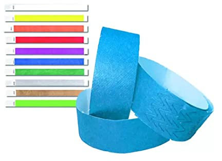PARTY DISCOUNT Eintrittskontrollband papierähnlich, mit Klebeverschluss, 200er Pack blau
