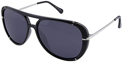 ActiveSol DIONE | Gafas de sol polarizadas señora | Gafas de piloto glamour estilo retro: grandes | polarizadas | Protección UV del 100% | Sol y playa | 26 g (Negro-plateado)