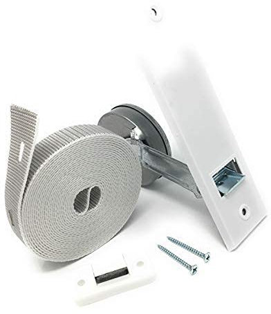 Set of belt winders, inlet belt winder, cover plate, white, strap 23 mm, belt guide two-piece, screws (belt winder hole spacing 215, plate, belt, belt guide)