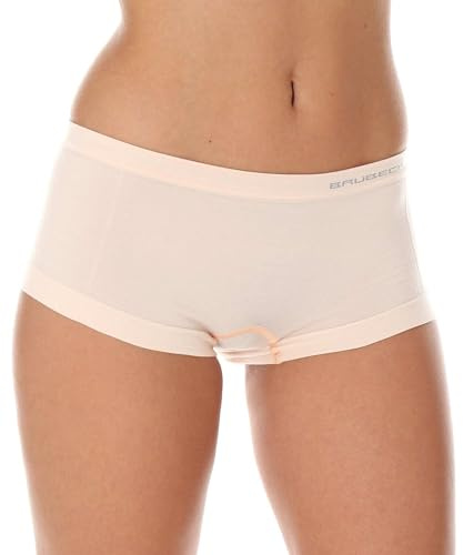 BRUBECK Boxer respirant pour femme | Boyshort | Caleçon | Boxer | Rétro | Culotte | Sous-vêtements fonctionnels | Culotte | Sous-vêtements | 41 % laine mérinos | BX10440, L beige, S