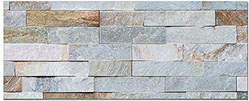 Panorama Pellicola per Cucina Mattone Blu 60x300 cm - Paraschizzi Adesivo Per Muro - Pannello - Adesivo da Parete