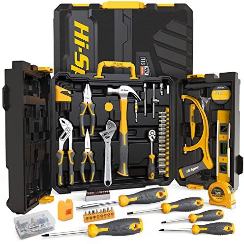 Hi-Spec 113-Piece Hand Tool Set – Complete Tool Kit for Home & Professional Use, Includes Toolbox & Essential Tools