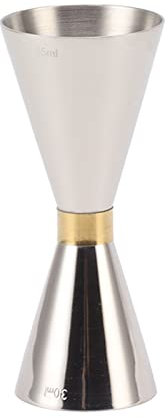 Jigger Doble de Cóctel de Acero Inoxidable 304 con Escala, Taza de Medición de Estilo Japonés Oz, Herramienta de Barra para Bartender, Jiggers, Taza de Medida de Bebida para Bar, (Color Original)