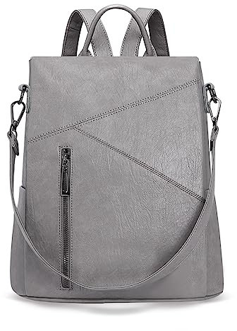 HUA ANGEL Elegant Damen Rucksack Umhängetasche 2 In 1 Anti Diebstahl Tagesrucksack Wasserdicht PU Leder Daypack Schultertasche Leichtgewicht für Tägliche Reise Einkaufs Schule