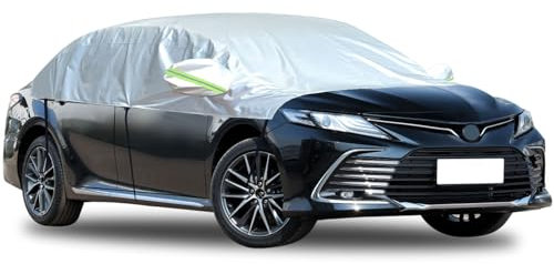 Hrozny Car Windshield Cover for Ice and Snow, Halbgarage Auto Winter, wasserdichte Autoabdeckung Frontscheibenabdeckung mit Reflektierenden Gurten, Auto Scheibenabdeckung Schützt (Limousine)