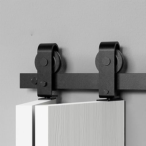 HOCONNIE 3FT/91cm Folding Door Kit Sliding Barn Door Hardware Internal Rail System Sliding Door Track for 2 Closet Door