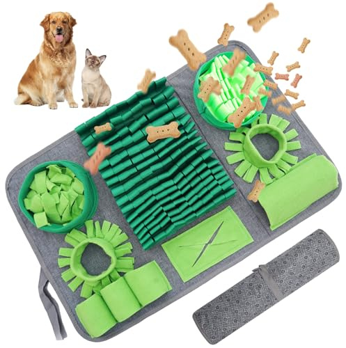 HDOELGP Schnüffelteppich Hund Haustier schnüffelmatte Interaktives Hundespielzeug Bestes Material Extrem haltbar Intellektuelles Spielzeug für Hunde rutschfest Slow Feeder （44 * 66cm）