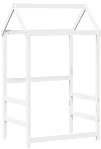 vidaXL Toit de lit pour Enfants Blanc 98x70x176,5cm Bois de pin Massif, Toit de lit, baldaquin de lit pour Enfant, Toit pour lit d'enfant