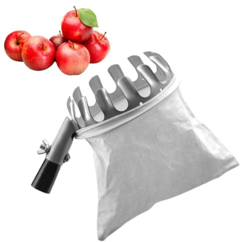 pokm toolsmarket - Obstpflücker ø16 cm, Apfelpflücker mit Baumwollbeutel, Obstpflücker für Kirschen, Obst Pflücker für Birnen und Pfirsichen, Äpfel Pflücker, Obstpflücker Kirschen
