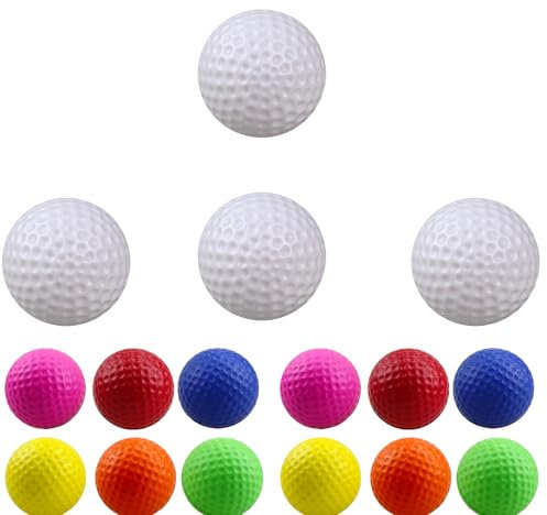 AHEJIOO 16 Stück Golfbälle, Golfball, Schaumstoffball, Minigolfbälle, Golfbälle Kaufen, Vice Golfbälle, Putting Matte, Schaumstoff Ball, Golfbälle Bunt, Golf Training