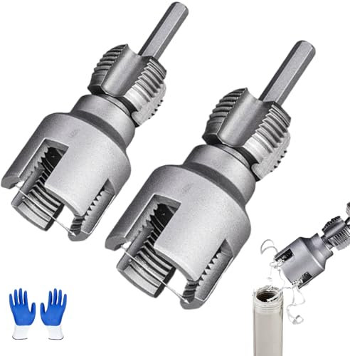 Integrated Internal & External Pipe Threading Tool, 2 in 1 - Filettatrice per tubi dell'acqua interni ed esterni, set di attrezzi filettati per tubi in PVC (1/2'' + 3/4'')