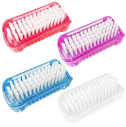 4 PCS Spazzola Per Unghie,spazzolino per unghie mani,Spazzole per la Pulizia plastica,Universale,Per Pulizia di mani Delle Unghie(4 Color)