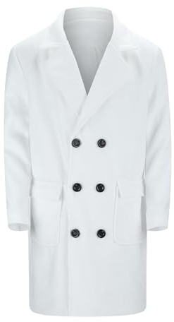 Générique Manteaux Homme Chauds Parka, Trench-Coat croisé élégant pour Homme avec Ceinture intégrée et Coupe Moderne pour Un Style Urbain sophistiqué et Fonctionnel en Toutes Saisons