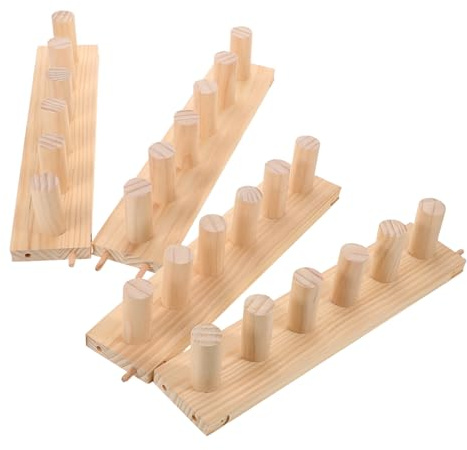 iplusmile Telar Modular de Madera para Tejer Mantas y Bufandas, Herramienta de Costura para Manta, Tabla para Tejer Hilo Grueso, Kit de Tejido para Manualidades 33x7,1x7,1 Cm