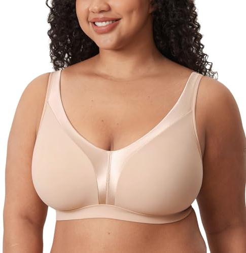 DELIMIRA Plus size-behåar utan bygel för kvinnor Beige 90H