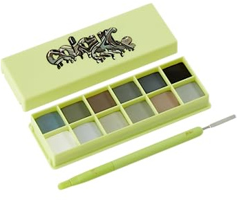 Made by Mitchell Colour Case Cosmetic Paint Palette & Brush Set (The Energetic)