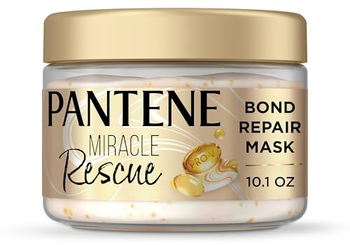 Pantene Miracle Rescue Hair Mask, Intensive Bond Repair with Melting Pro-V Pearls, Melts Away Damage, Builds Bonds, Strengthens Against Damage, Deep Conditioning for Dry Damaged Hair, 10.1 fl oz