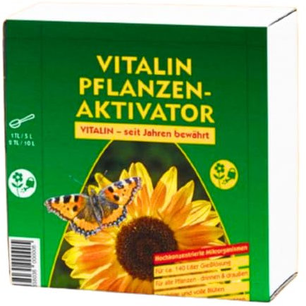 Vitalin Pflanzenaktivator, Kraftpaket für alle Pflanzen in Haus, Balkon, Terrasse und Garten, Pflanzenvitalität nur mit natürlichen und leistungsfähigen Mikroorganismen, für 200 Liter Gießlösung