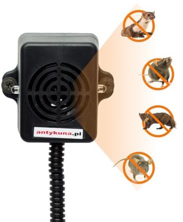 Anti-MARDER LUBERDA Light& Flash mårdskydd för bil | skydd av 1 sida av motorn strömförsörjning/12 V strömutgång, lång kabel