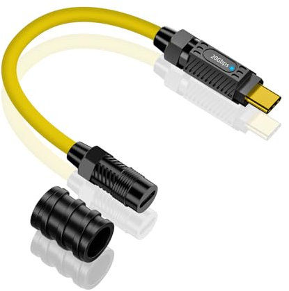 Maxhood 140W USB-C Extension Cable - 20Gbps USB-C Extender, 20cm/7.8inch, Supports 8K Video for Thunderbolt 3, Laptop, Tablet, Phone