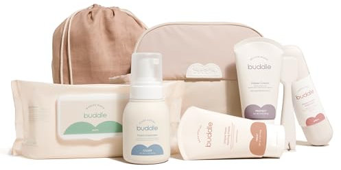 Buddle Diaper Rash, 6-Piece Kit, 40% Zinc Oxide Ointment, Diaper Cream, Foam Cleanser, Wipes, Paddle Pal Silicone Spatula & Bag
