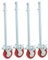 Cozyel Gerüstrollen 190 mm mit Stahlspindel, 4 Stück Rollfüße Spindelrollen, gebremst, lotrecht stehend, 750kg Tragfähigkeit höhenverstellbar, Set mit 4 Stück, passend zu verschiedenen Herstelle