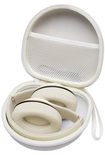 Headphone Headset Case for Beats/JLab JBuds Lux ANC/JBL/TOZO/BERIBES/Picun/KVIDIO Wireless Noise Cancelling Over-Ear Foldable Headphones (Cream)
