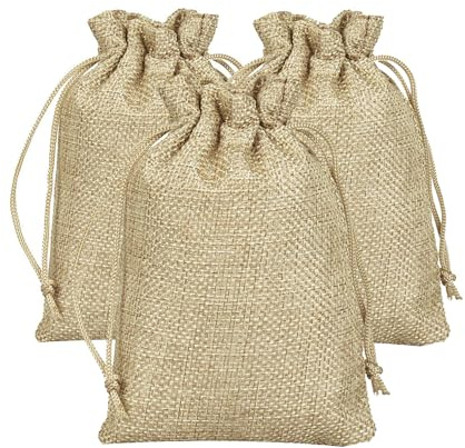 GreatRise Saquitos de yute con cordón, 10 unidades, 25 x 35 cm, bolsas de regalo grandes, bolsas de yute, bolsas de regalo para calendario de Adviento, joyas, manualidades, regalos de boda, Navidad