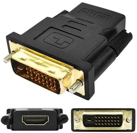 hdmii-auf-DVI-Adapter – hdmii-Stecker auf DVI, 1080p-Dvi-i-Konverter, hdmii-DVI-Anschluss, hdmii-Display-Adapter | Hochwertiger hdmii-Adapter, Plug-and-Play für Monitor, PC, TV-Box, hohe Leitfähigkeit