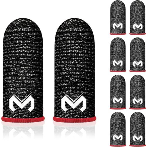 SIOPPKIK 10 Piezas Gaming Finger Sleeves, Dedales para Jugar al Movi, Dedales Gamer, Finger Sleeve Gaming, PUBG Mobile Gaming Finger Sleeve, Anti-Sudor Pantalla táctil de Dedo Manga Transpirable