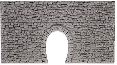 NOCH Tunnel-Portal, grautöne Modellbahn-Accessoire, für 1-gleisige Schmalspur H0e und H0m