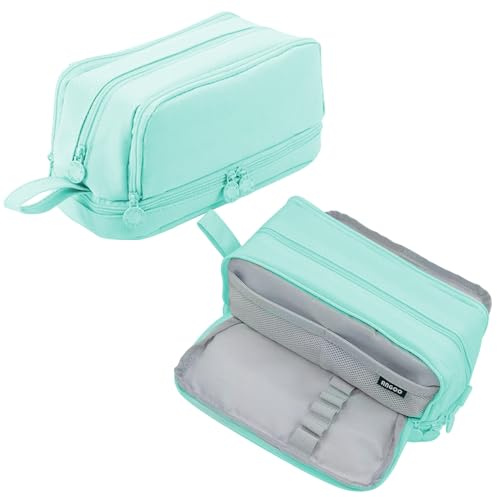 TZEKING Estuche Escolar con 4 Compartimentos,Estuches de Lápices de Gran,Capacidad Estuche,Organizador Portalapices, Gran Estuche de Papelería, Papelería de Oficina, Neceser Maquillaje para Niñas
