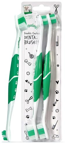 Bugalugs Hundezahnbürste und Katzenzahnbürste mit doppeltem Ende, unser Zahnreinigungsprodukt für Hunde erleichtert die Zahnreinigung von Hunden mit Hundezahnpasta und Katzenzahnpasta