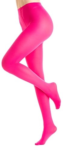 Gi&Gi Collant Femme Opaque 50 Deniers, Taille Haute, en Microfibre Douce, Multicolore, Ceinture Confortable (FR/ES, Alpha/lettres, S, M, Taille normale, Taille normale, fuchsia)