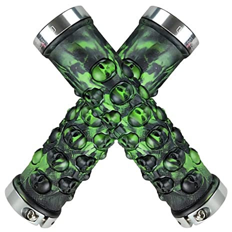 QAINKUN Fahrradgriffe Fahrradgriffe Anti-Skid Komfortable Rubber Fahrrad Lenker Grips Berg Rennrad Griff Bar Griffe Fahrradgriffe Fahrradgriffe Ergonomisch(Color:Green Titanium Ring)