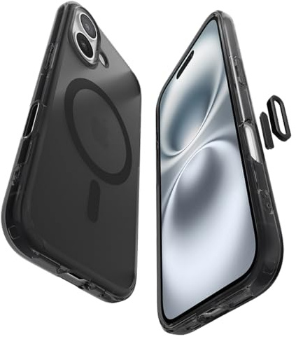 Spigen Ultra Hybrid T MagFit Case for iPhone 16 [Camera Control Covered] [MagSafe Compatible] - Frost Black