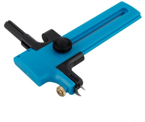 Yuanpgky Coupe-cercle pour boussole avec poignée à cliquet pour la fabrication de tissus, les loisirs créatifs, le scrapbooking, parfait pour couper des cercles de 2 à 15 cm sur du papier, (bleu)