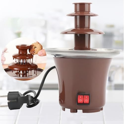 Chokladvattenfallsmaskin Hem Mini Chokladfontän Energisparande Uppvärmning Justerbar Temperaturkontroll Avtagbar Enkel rengöring för fester Ost