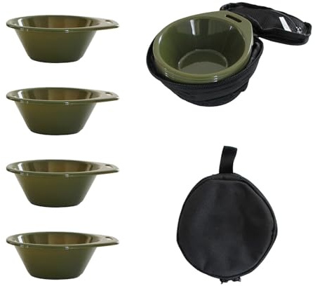 Tazones de Viaje para Adultos,Boles Apilables con de Transporte - Set de 4 Boles para Cereales | para Picnic, Cocina, Hogar, Comida, Cena, Barbacoa, Playa, Acampada, Excursiones